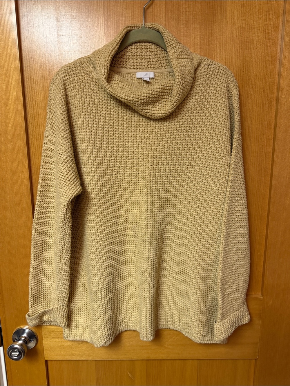 J. Jill Cozy Cowl-Neck Sweater in Beige